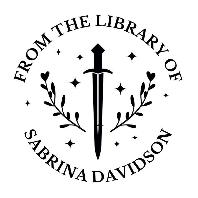 Sword Crest Custom Book Stamp