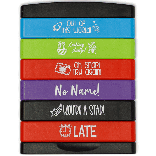 Stacked Teacher Stamps - Set of 6