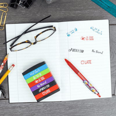 Stacked Teacher Stamps - Set of 6 - alternate view