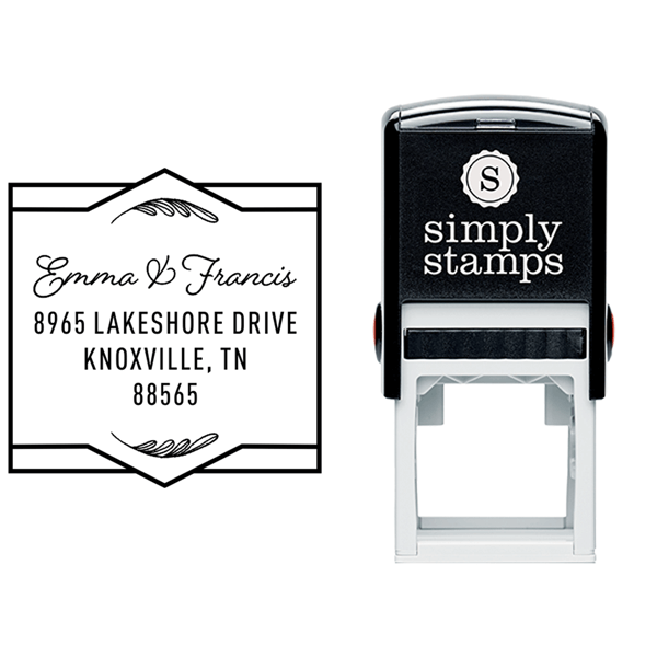 Beloved Feather Wedding Address Stamp Lifestyle