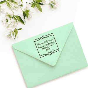 Beloved Feather Wedding Address Stamp Envelope