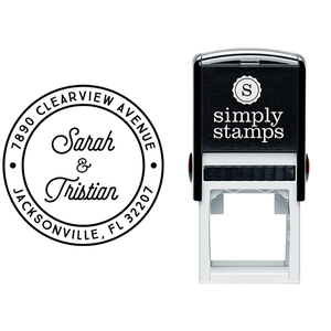 Creative Script Wedding Address Stamp Lifestyle
