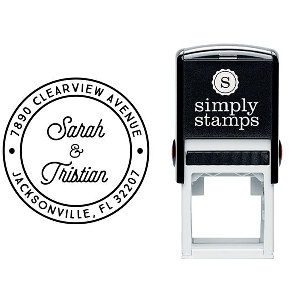 Creative Script Wedding Address Stamp Lifestyle