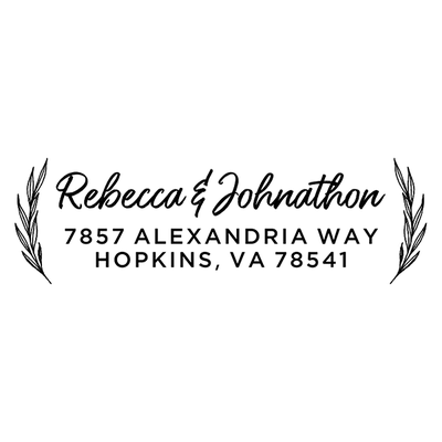 Rustic Script Address Stamp