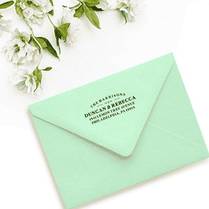 Traditional Serif Wedding Address Stamp