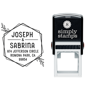 Trendy Hexagon Shape Wedding Address Stamp Lifestyle