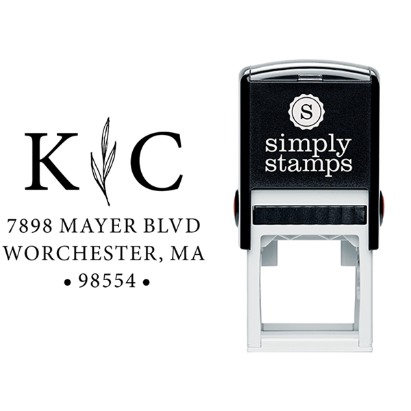 Couples Initial Wedding Address Stamp Lifestyle