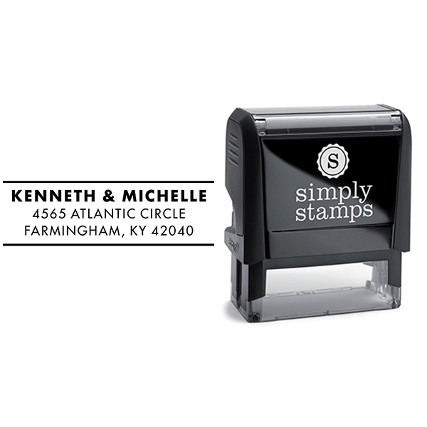 Minimal Block Wedding Address Stamp Lifestyle