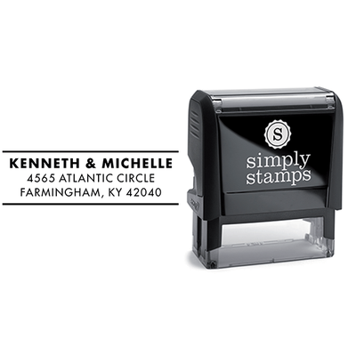 Minimal Block Wedding Address Stamp - alternate view