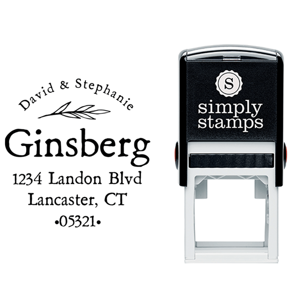 Simplistic Couple Wedding Address Stamp Lifestyle