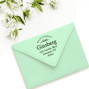 Simplistic Couple Wedding Address Stamp Envelope