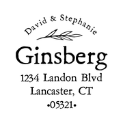 Simplistic Couple Wedding Address Stamp
