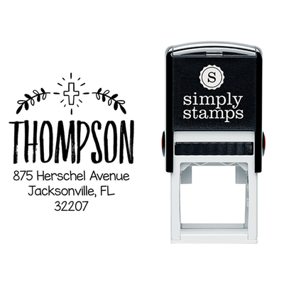 Custom Botanical Religious Stamp - alternate view