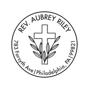 Circle Cross Religious Stamp