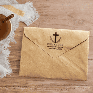 Cross Branch Religious Stamp Envelope