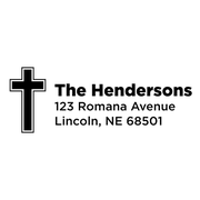 Religious Cross Address Stamp
