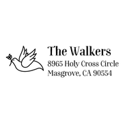Religious White Dove Return Address Stamp