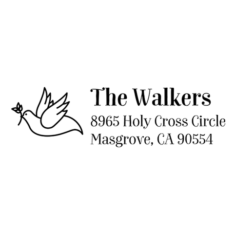 Religious White Dove Return Address Stamp
