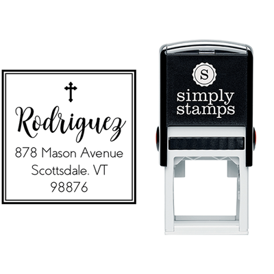 Religious Framed Address Stamp - alternate view