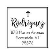 Religious Framed Address Stamp