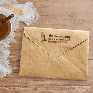 Religious Hands Outline Return Address Stamp Envelope