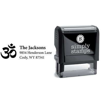 Religious Hindu Outline Return Address Stamp - alternate view