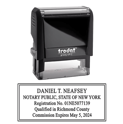 New York Notary Stamp - Rectangle