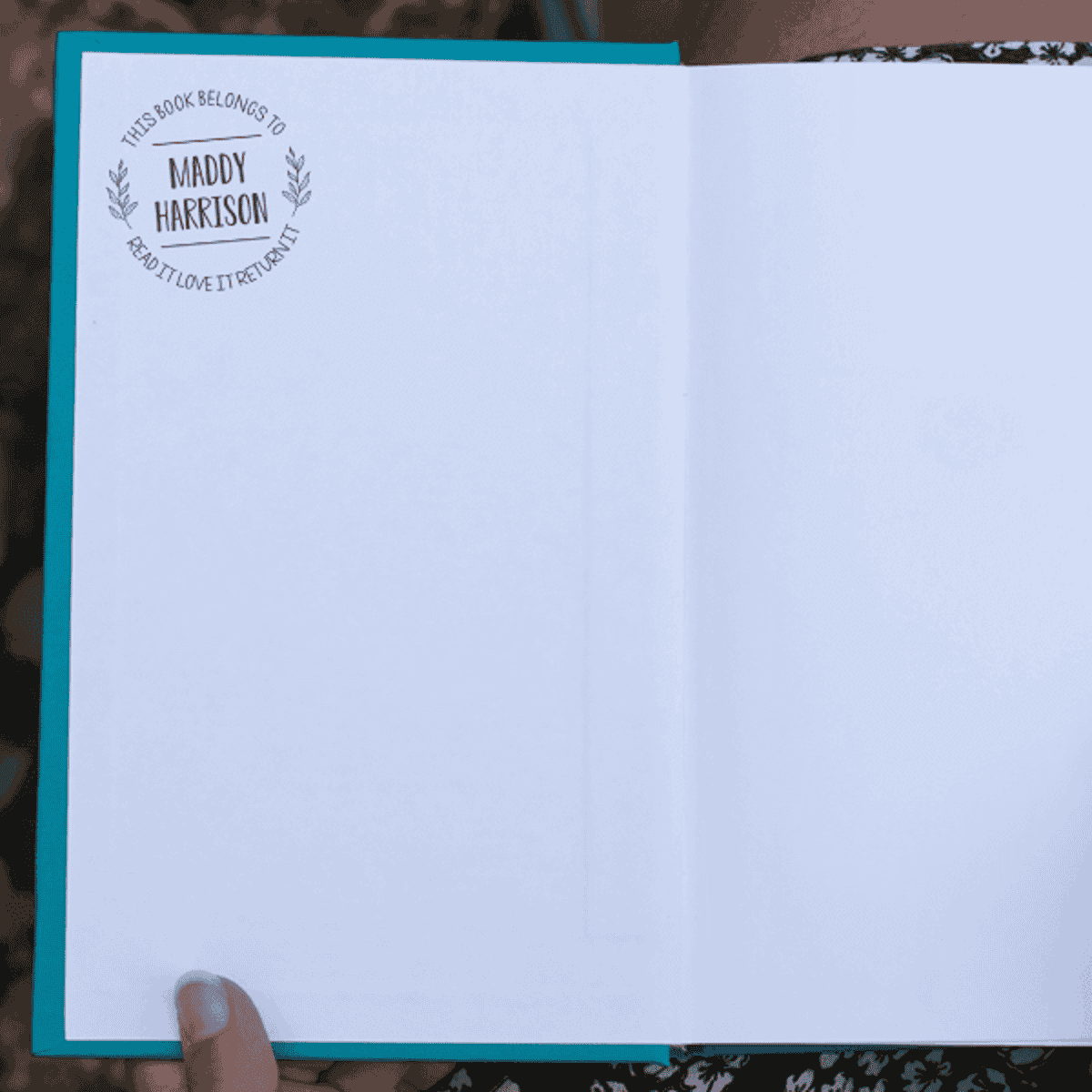 This Book Belongs to Round Branch Teacher Stamp Impression