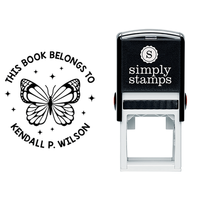 This Book Belongs to Butterfly Teacher Stamp - alternate view