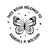This Book Belongs to Butterfly Teacher Stamp