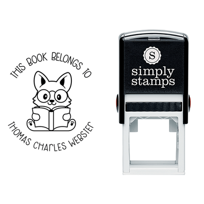 Cute Fox Book Stamp - alternate view