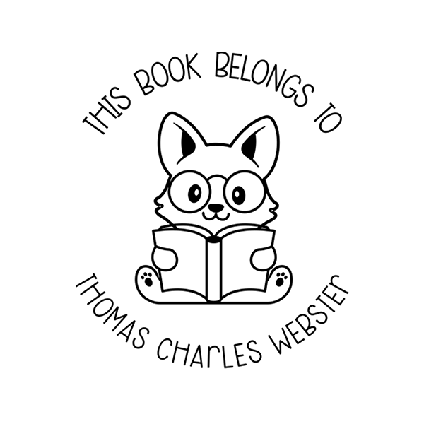 Cute Fox Book Stamp