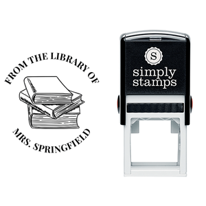 From the Library of' Library Books Teacher Stamp Lifestyle