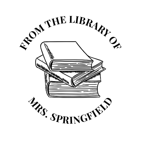 From the Library of Library Books Teacher Stamp