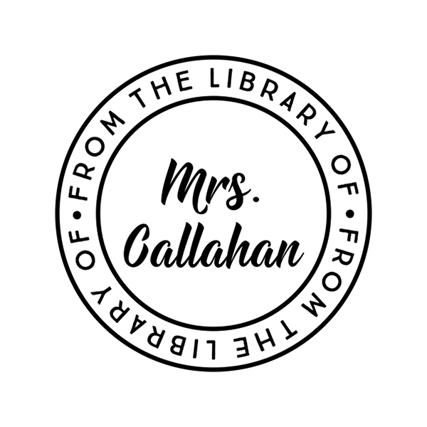 From the Library of Lively Script Teacher Stamp