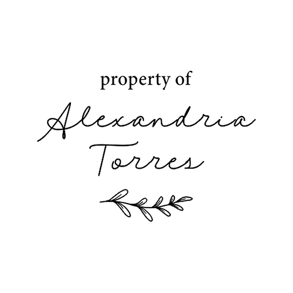 Property of Minimal Script Teacher Stamp