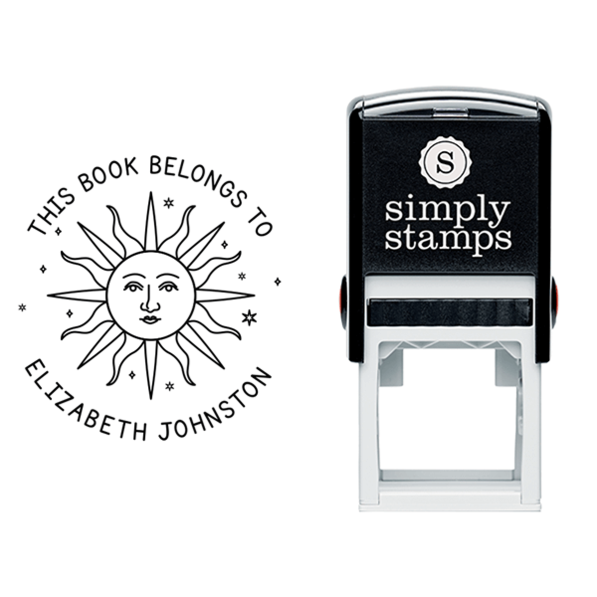This Book Belongs to Modern Sun Teacher Stamp Lifestyle