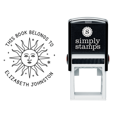 This Book Belongs to Modern Sun Teacher Stamp - alternate view