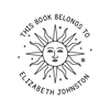 This Book Belongs to Modern Sun Teacher Stamp