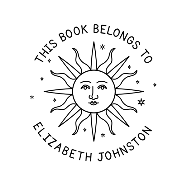 This Book Belongs to Modern Sun Teacher Stamp