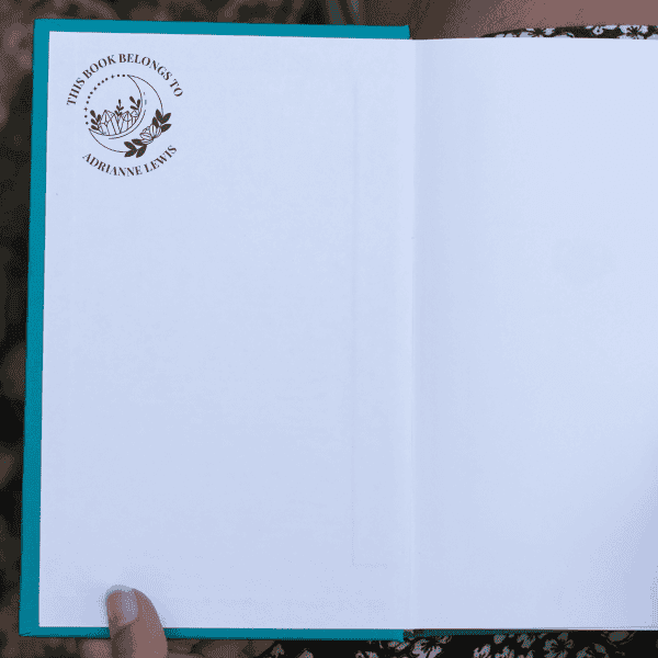 This Book Belongs to Moon Crystal Teacher Stamp Impression