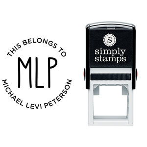 This Book Belongs to Monogrammed Teacher Stamp Lifestyle