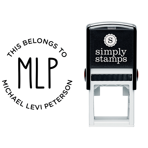 This Book Belongs to Monogrammed Teacher Stamp Lifestyle