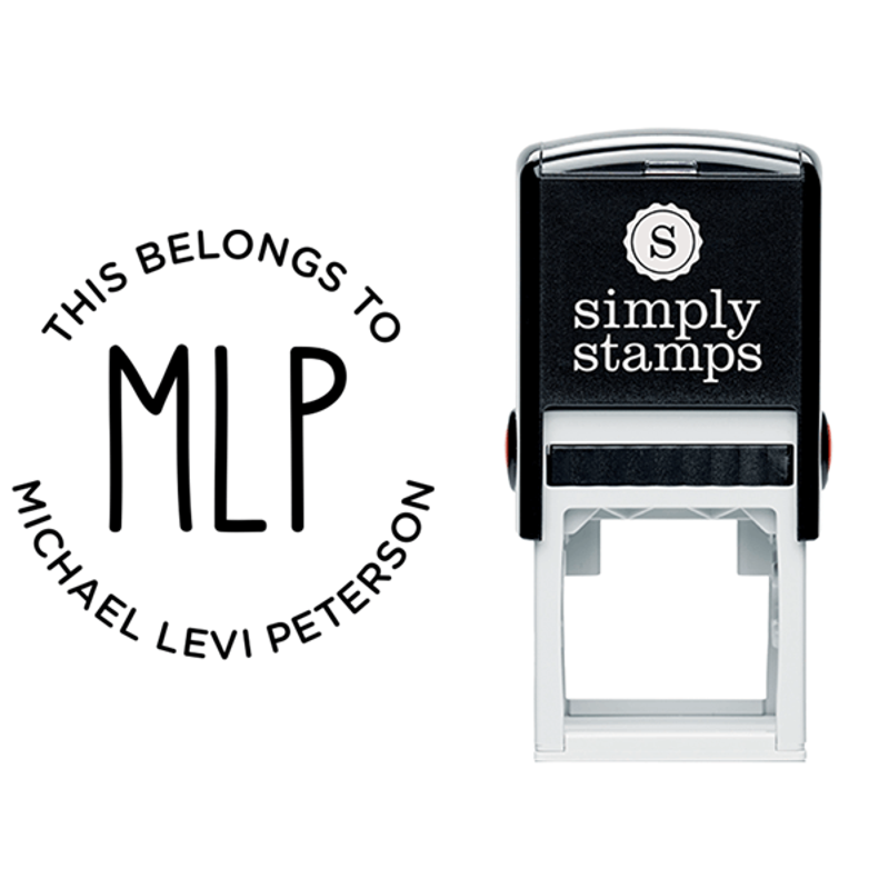 This Book Belongs to Monogrammed Teacher Stamp Lifestyle