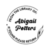 From the Library of Retro Branch Teacher Stamp in Black