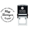 From the Library of Rounded Script Teacher Stamp Lifestyle