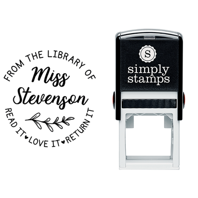 From the Library of Rounded Script Teacher Stamp - alternate view