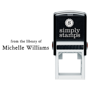 From the Library of Minimal Script Teacher Stamp Lifestyle