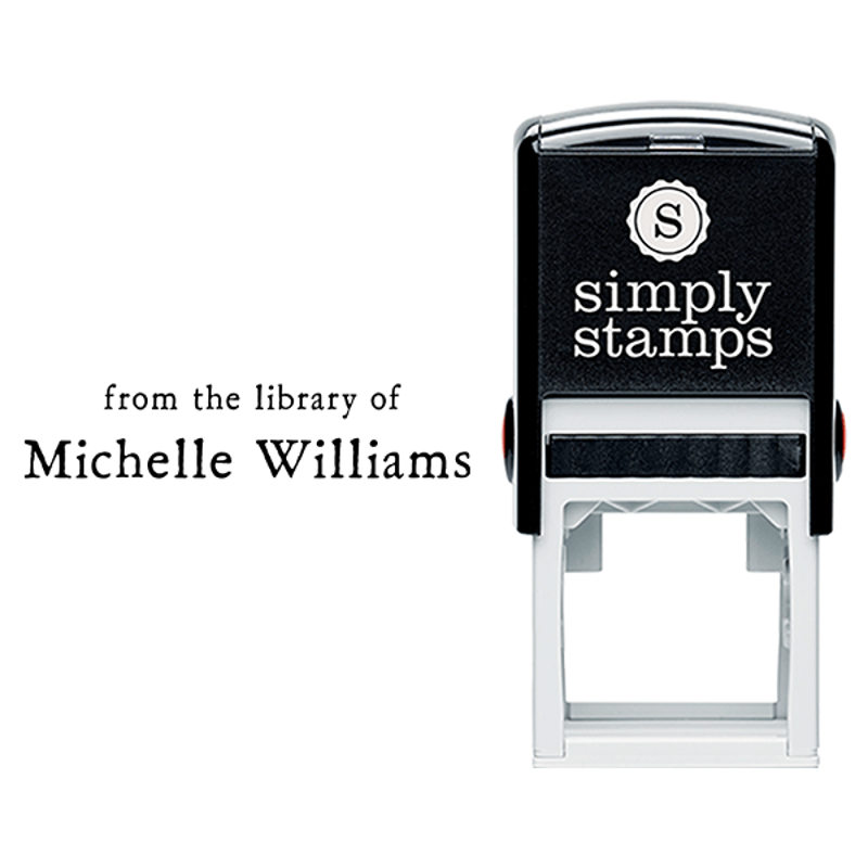 From the Library of Minimal Script Teacher Stamp Lifestyle