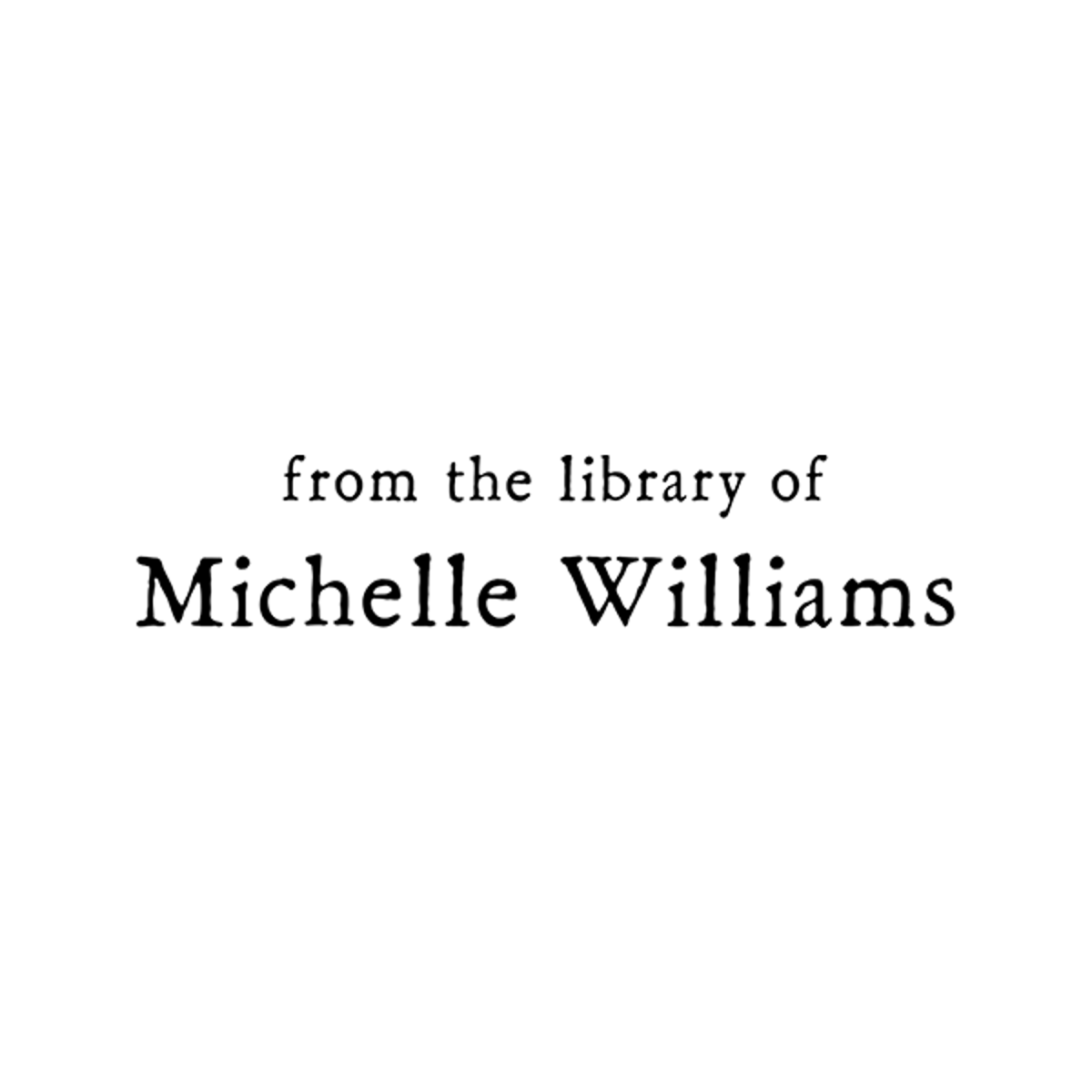 From the Library of Minimal Script Teacher Stamp 